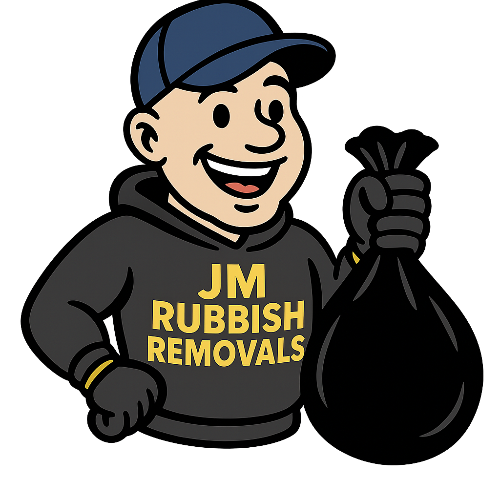 JM Rubbish Removal - Professional rubbish removal service website offering same-day waste removal for homes and businesses in Glasgow. Features service information, before/after work gallery, and direct contact.