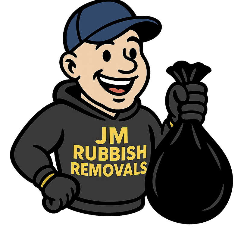 JM Rubbish Removal - Professional rubbish removal service website offering same-day waste removal for homes and businesses in Glasgow. Features service information, before/after work gallery, and direct contact.